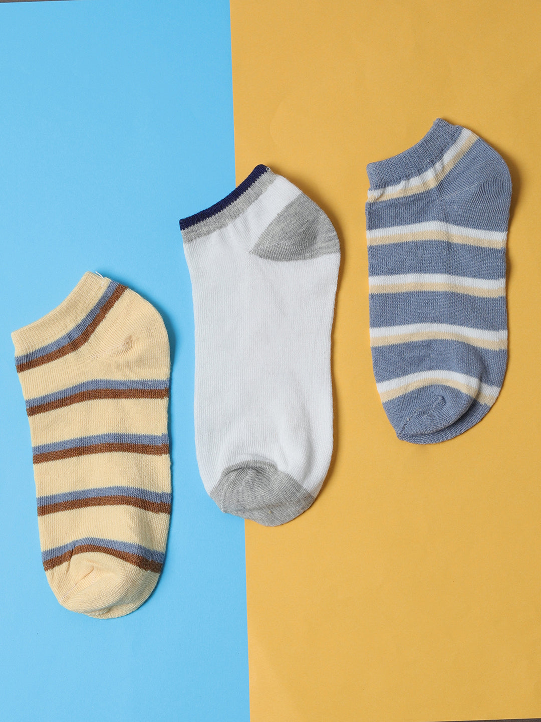 Set Of 3 Cute Snkle Length Socks