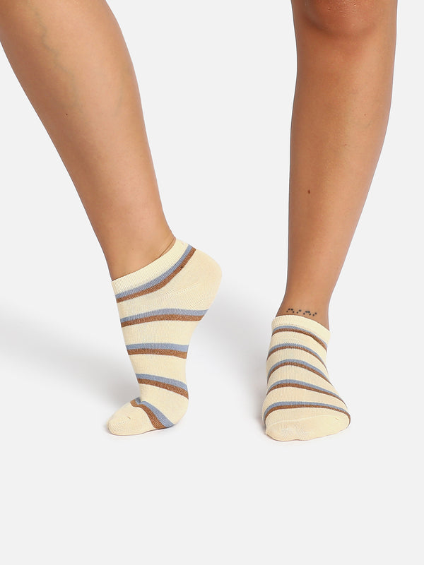 Set Of 3 Cute Snkle Length Socks