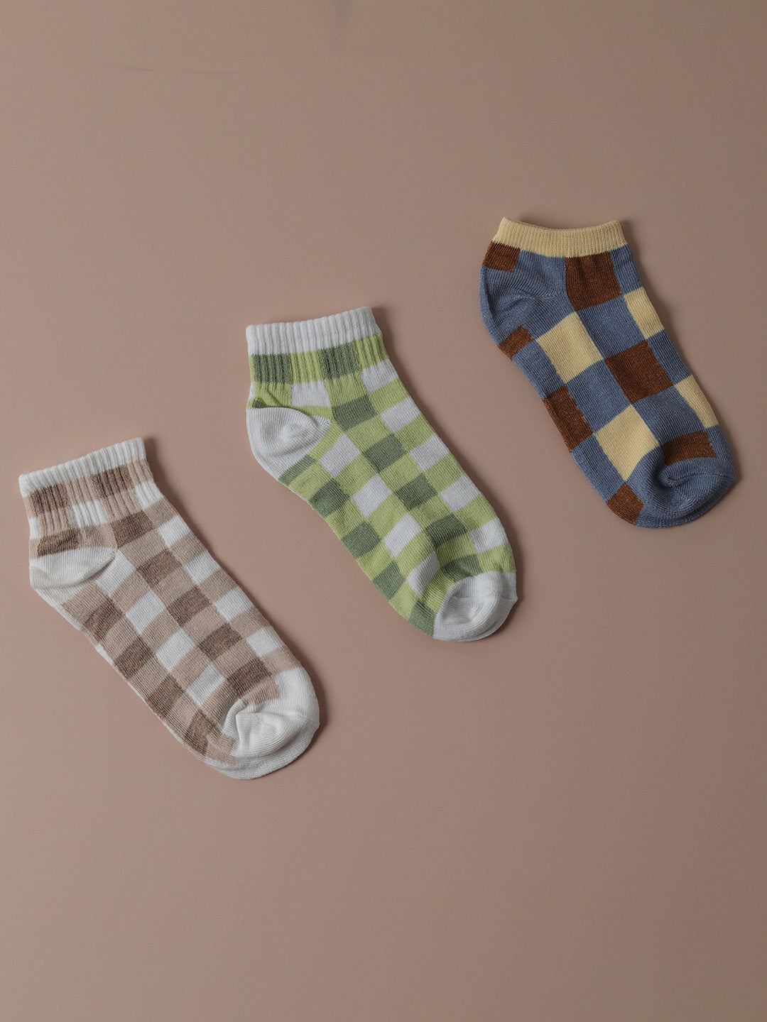 Set Of 3 Cute Snkle Length Socks