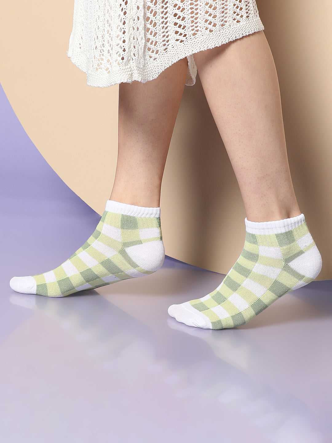 Set Of 3 Cute Snkle Length Socks