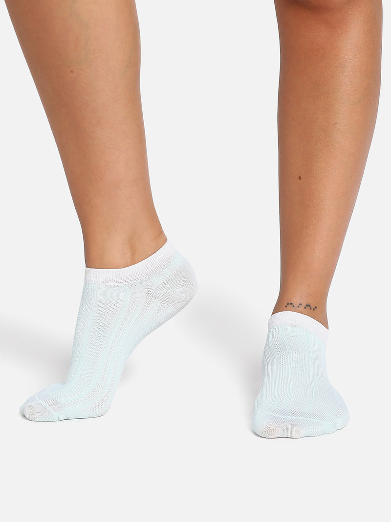 Set Of 5 Solid Ankle Length Socks