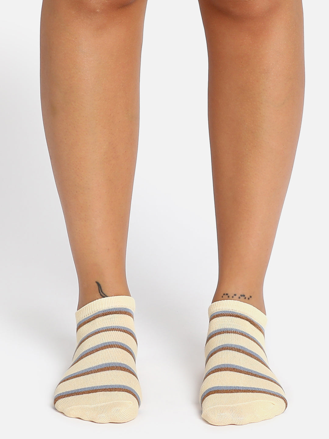 Set Of 3 Printed Ankle Length Socks