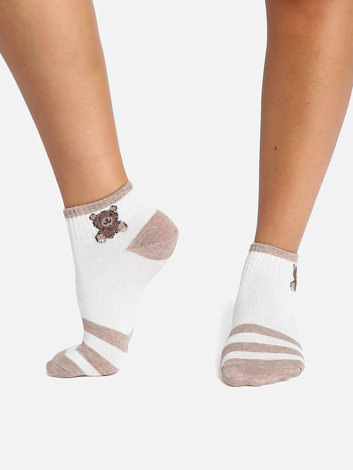 Set Of 4 Cute Ankle Length Socks