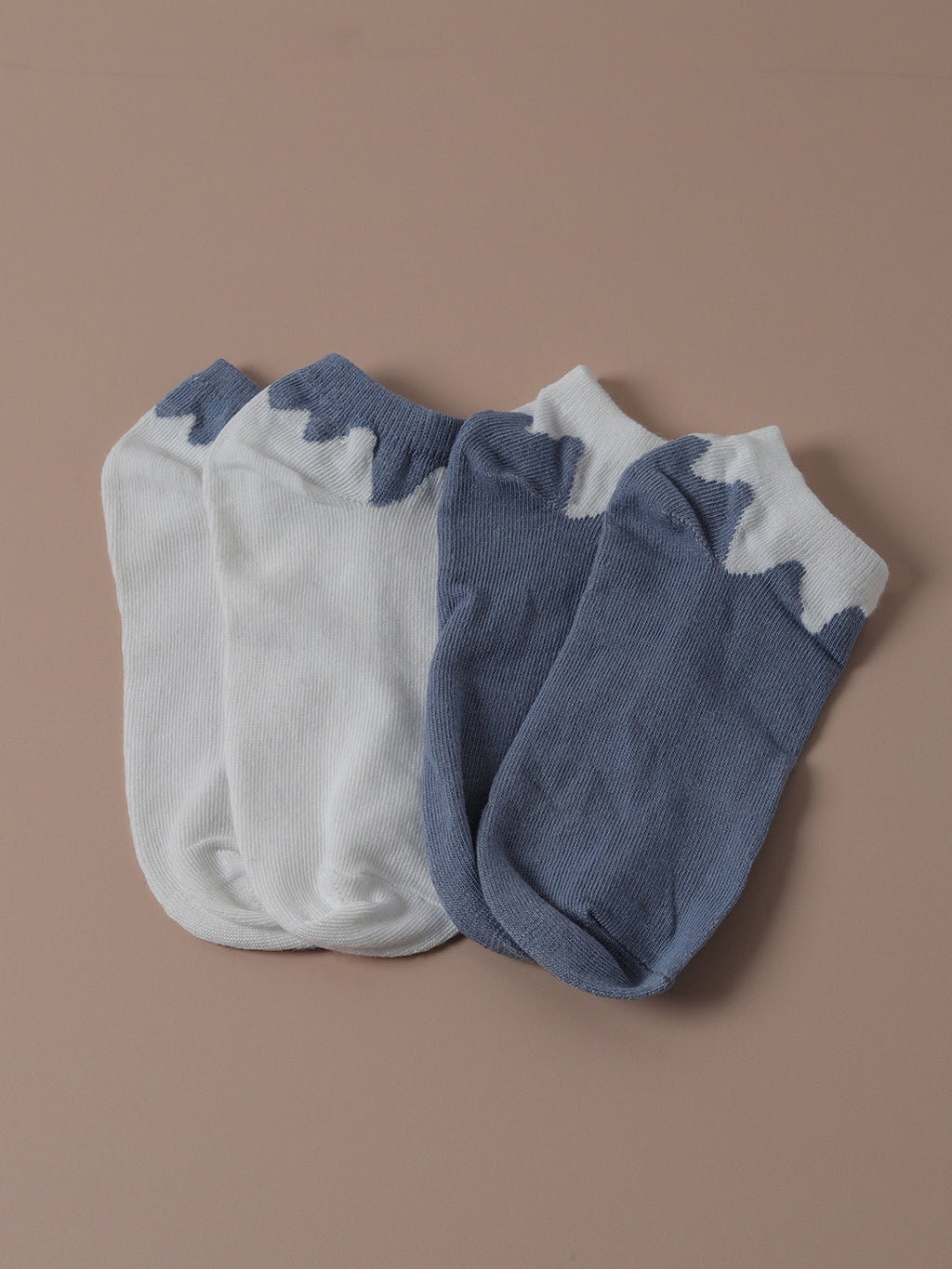 Set Of 3 Solid Ankle Length Socks