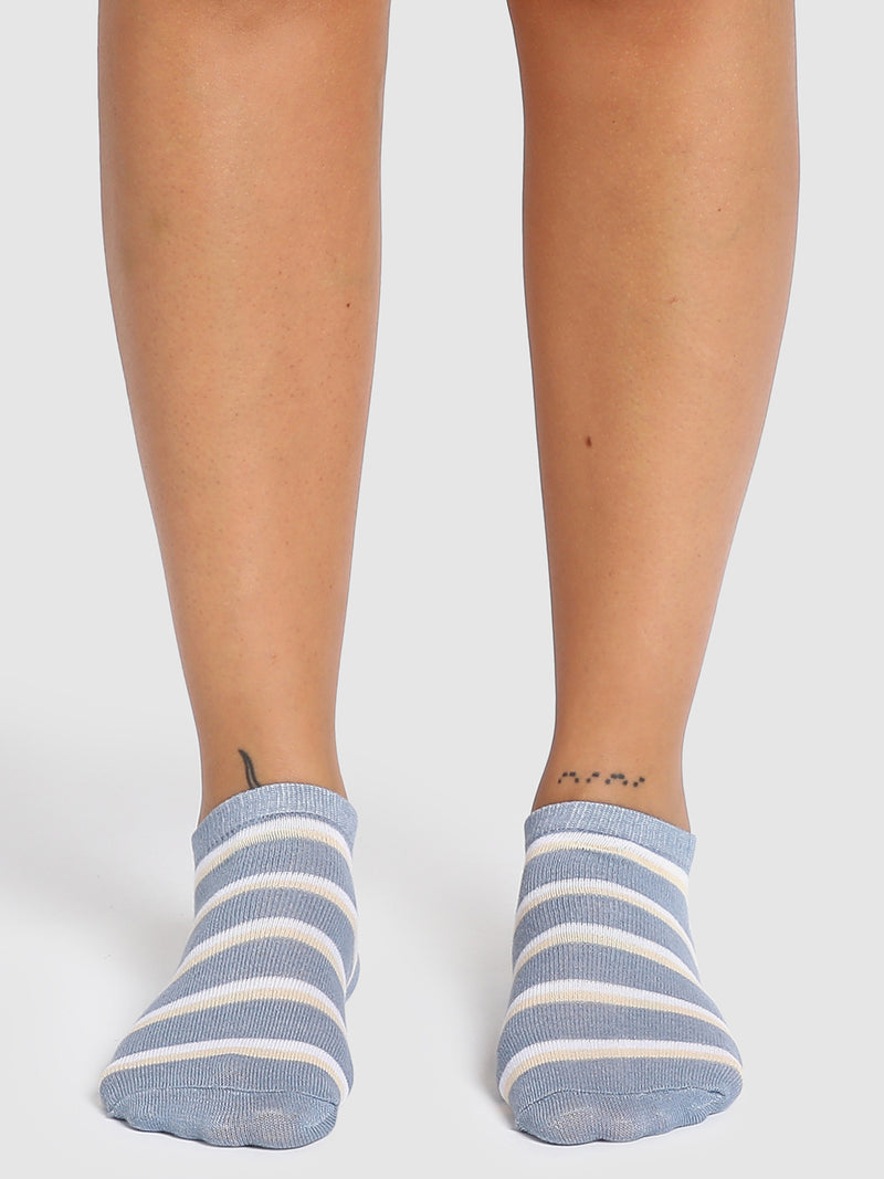 Set Of 4 Striped Ankle Length Socks