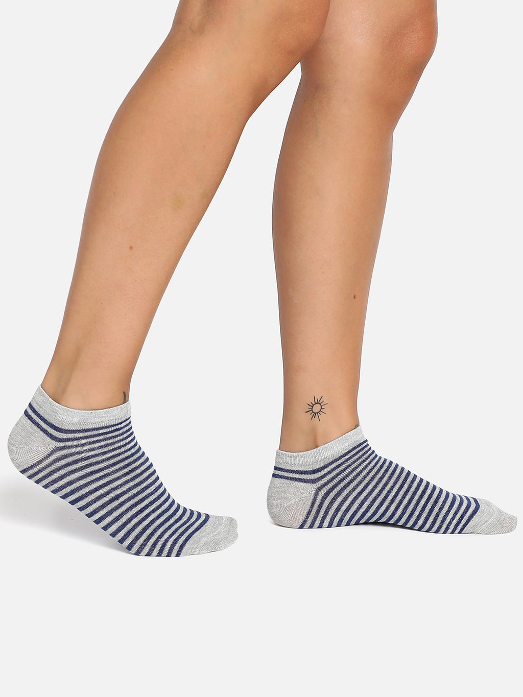 Set Of 4 Striped Ankle Length Socks
