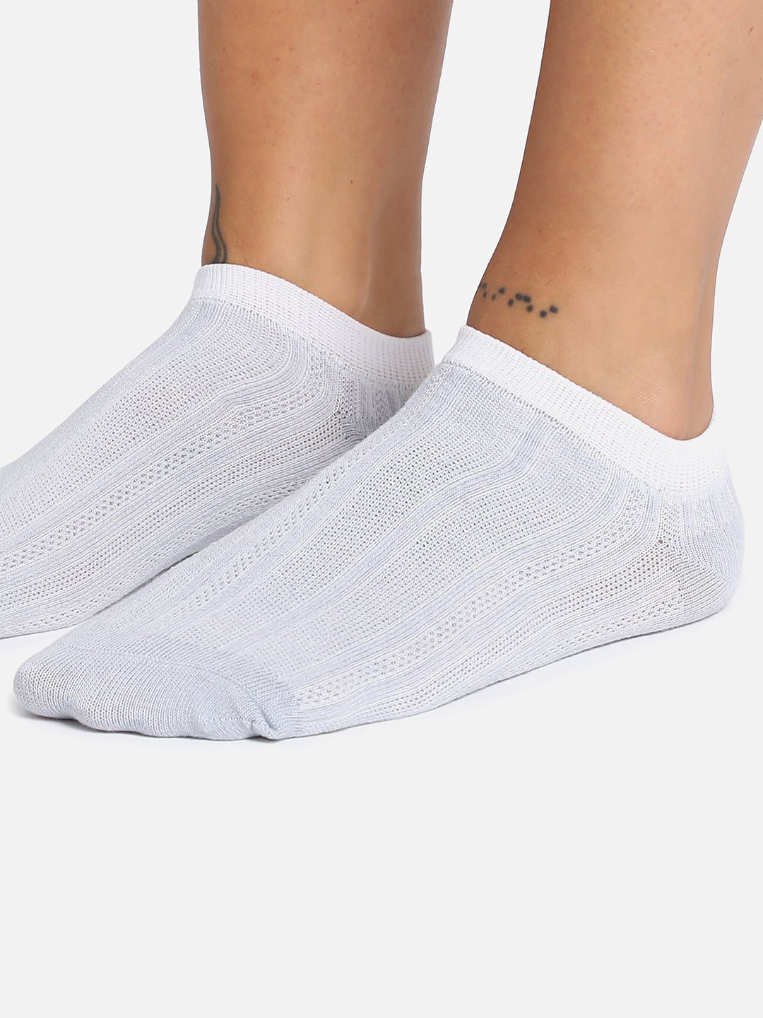 Set Of 3 Nude Ankle Length Socks