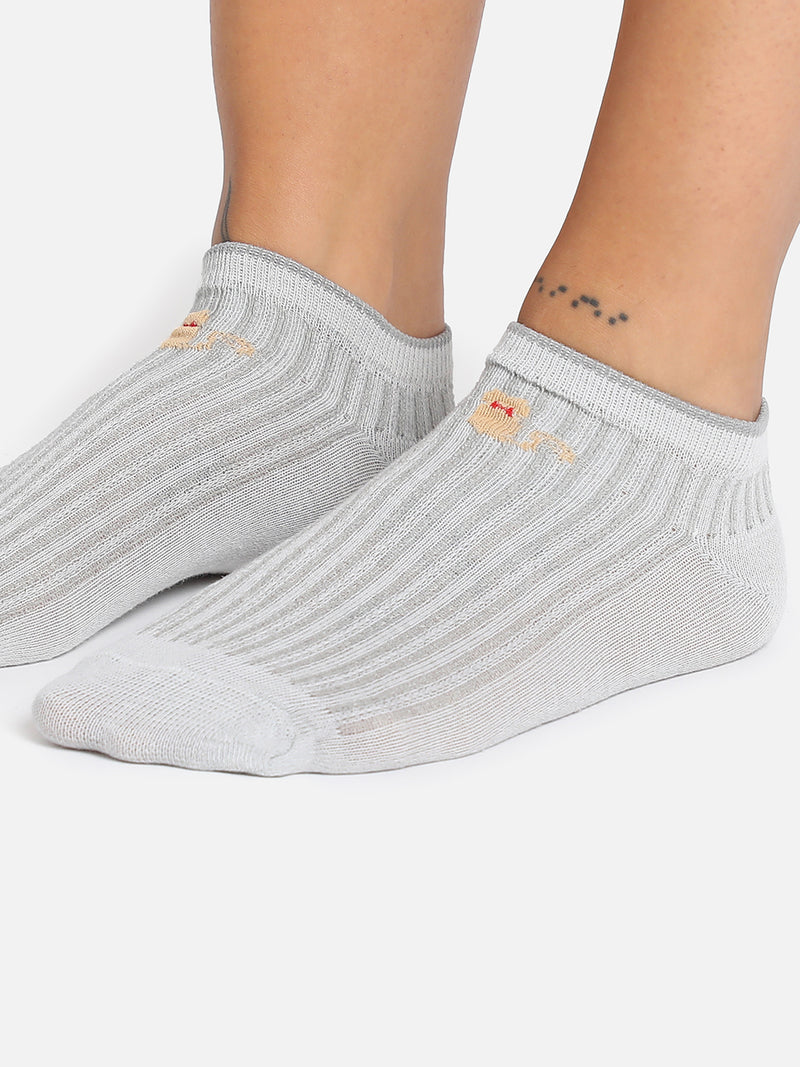 Set Of 5 Solid Ankle Length Socks
