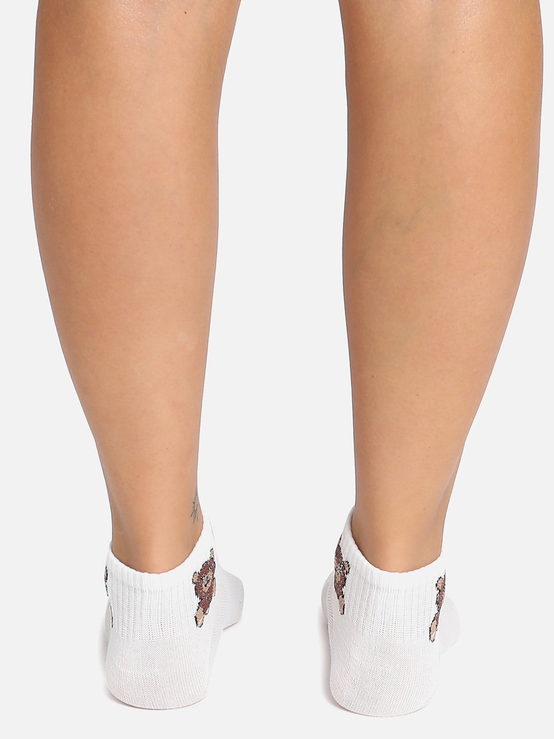 Set Of 3 White Ankle Length Socks