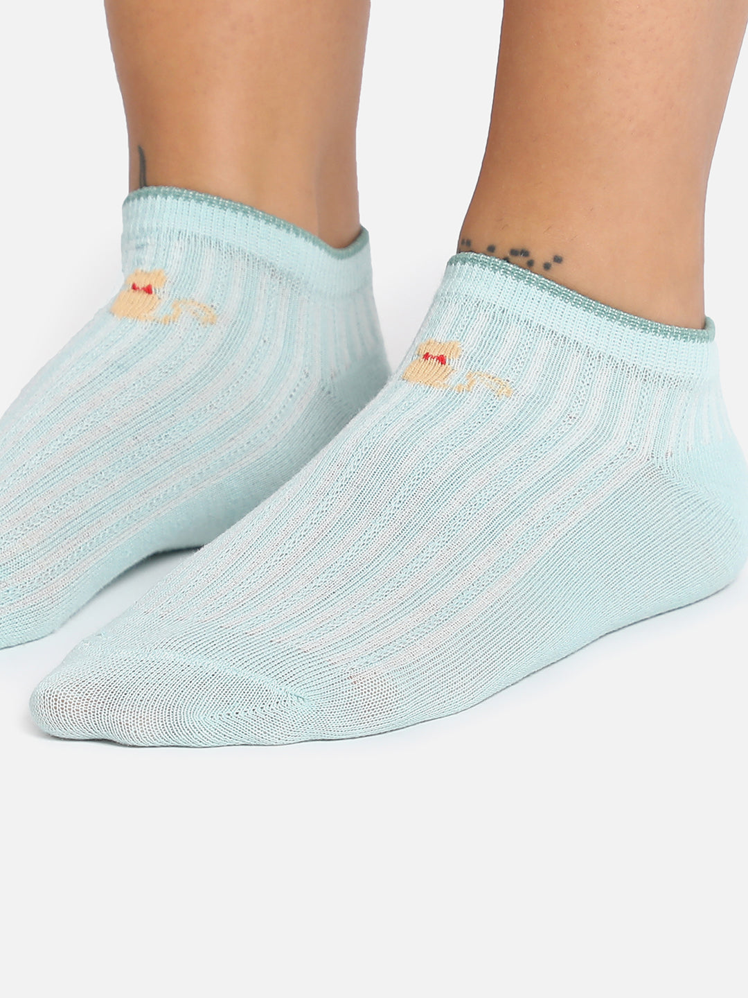 Set Of 4 Blue Ankle Legth Socks