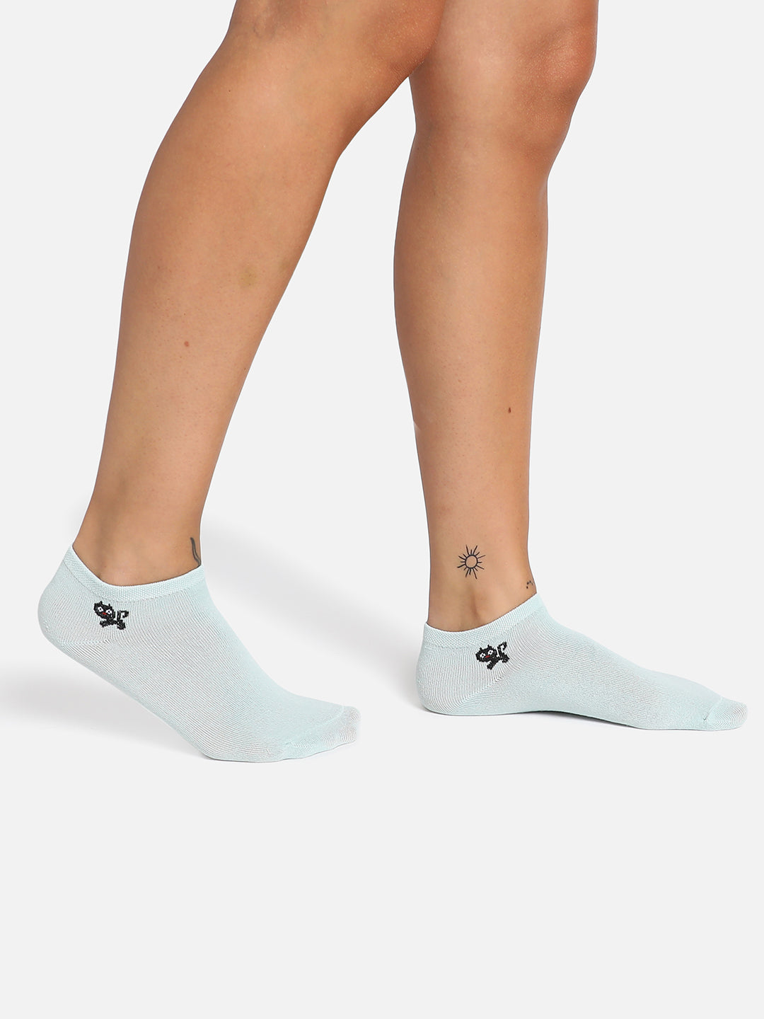 Set Of 4 Blue Ankle Legth Socks