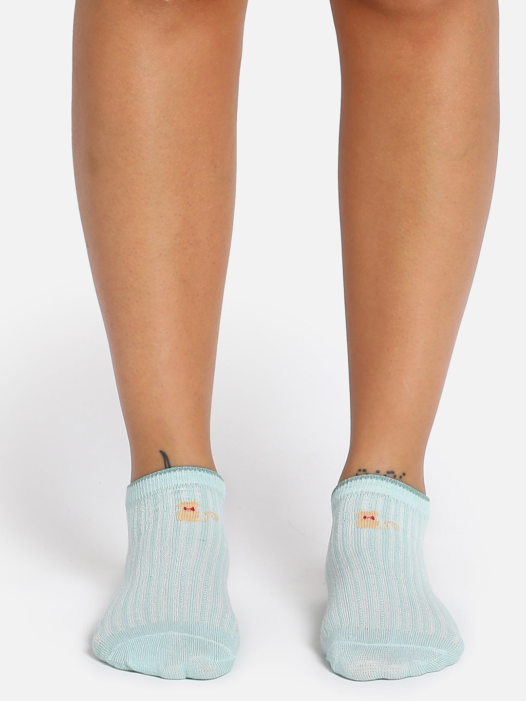 Set Of 3 Blue Ankle Length Socks