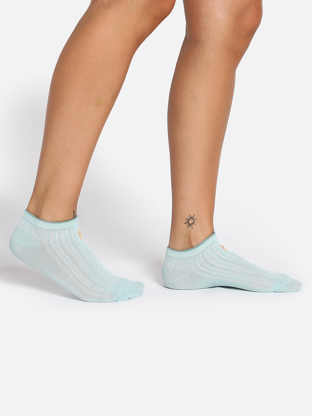 Set Of 4 Blue Ankle Legth Socks