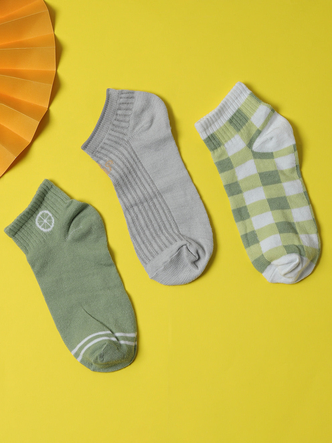 Set Of 3 Cute Ankle Length Socks