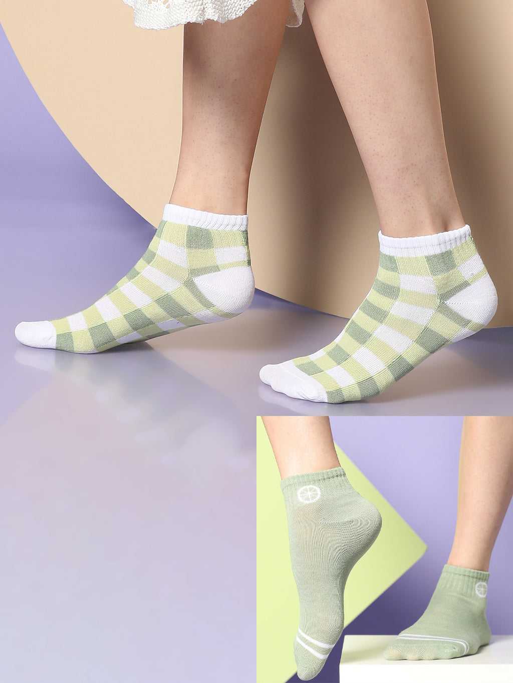 Set Of 4 Cute Ankle Length Socks