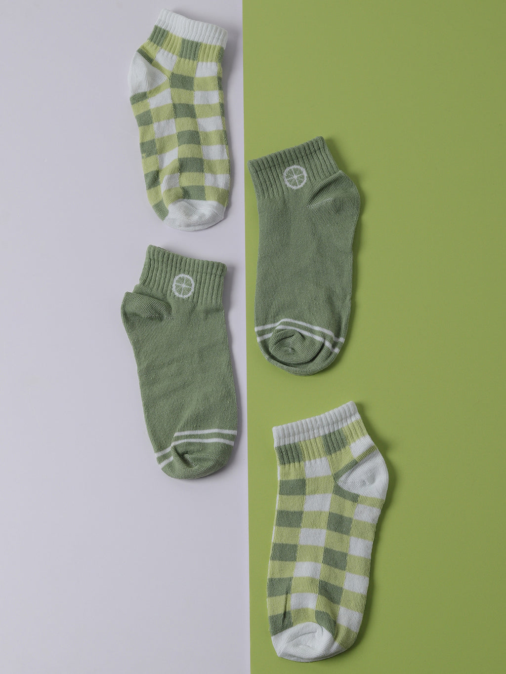 Set Of 4 Cute Ankle Length Socks