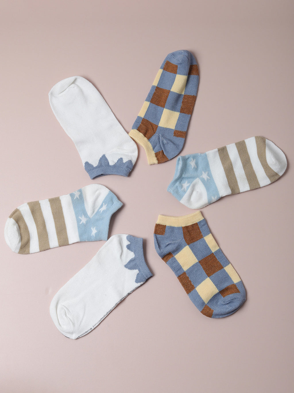 Set Of 5 Cute Ankle Legth Socks