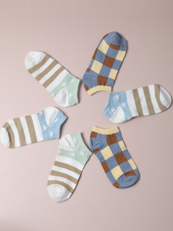 Set Of 5 Cute Ankle Legth Socks