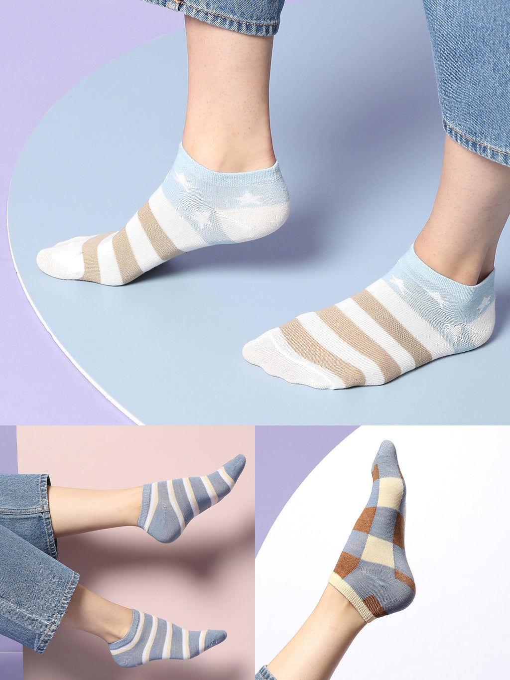 Set Of 5 Cute Ankle Legth Socks