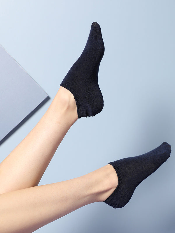 Set Of 5 Solid Ankle Length Socks