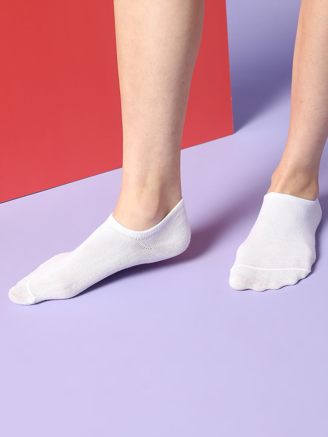 Set Of 5 Solid Ankle Length Socks