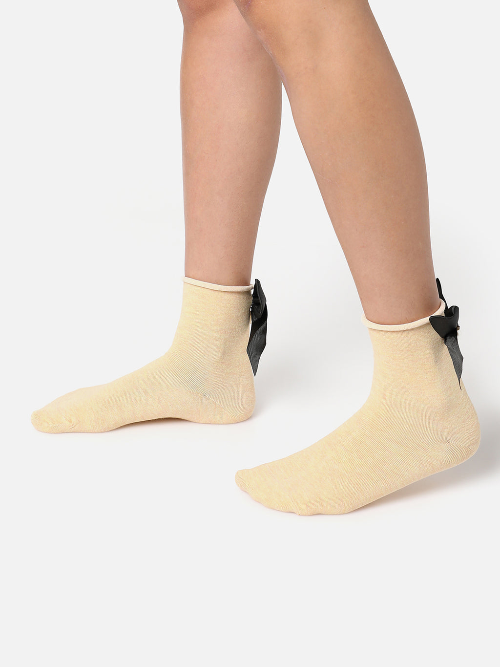 SET OF 2 BOW ANKLE LENGTH SOCKS
