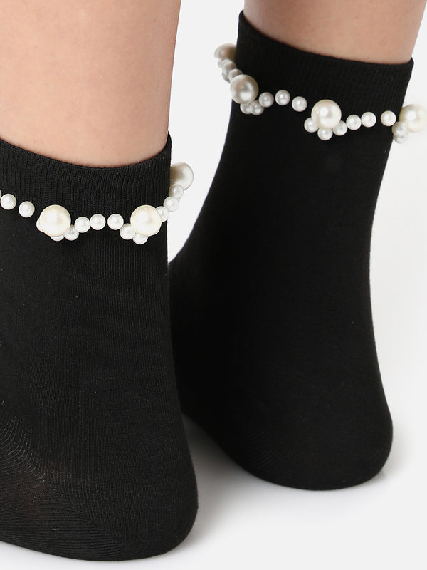 Set Of 2 Bow Ankle Length Socks