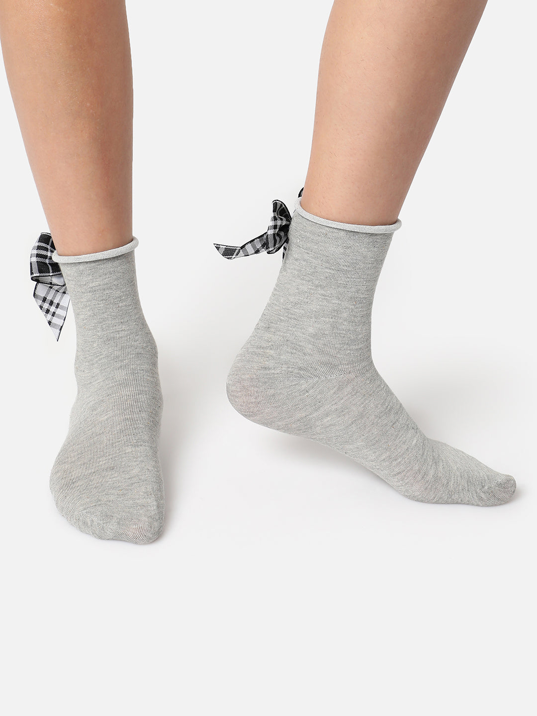 Set Of 3 Bow Ankle Length Socks