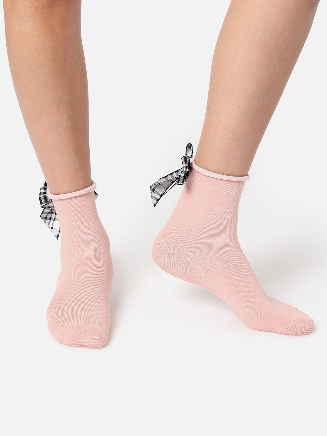 Set Of 2 Bow Ankle Length Socks