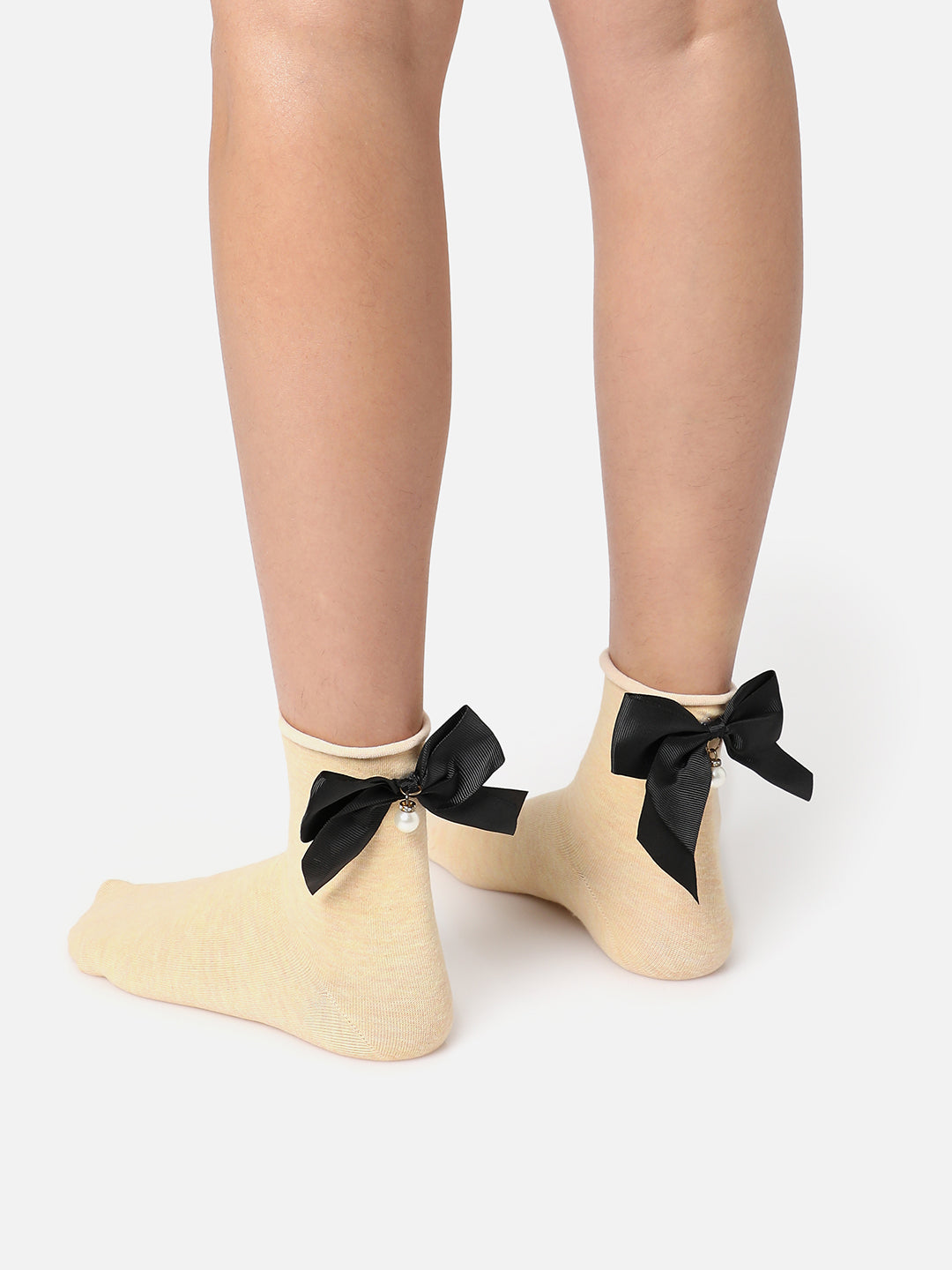 Set Of 2 Bow Ankle Length Socks