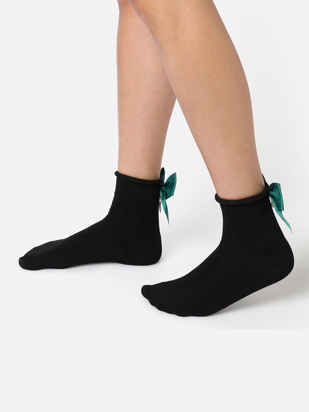 Set Of 2 Bow Ankle Length Socks