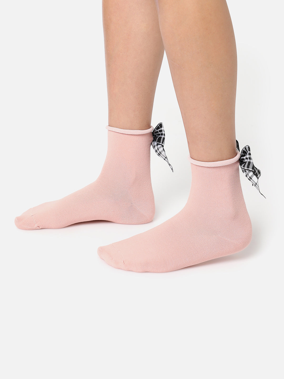 Set Of 2 Bow Ankle Length Socks
