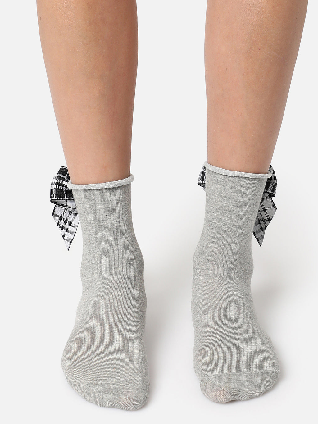 Set Of 2 Bow Ankle Length Socks