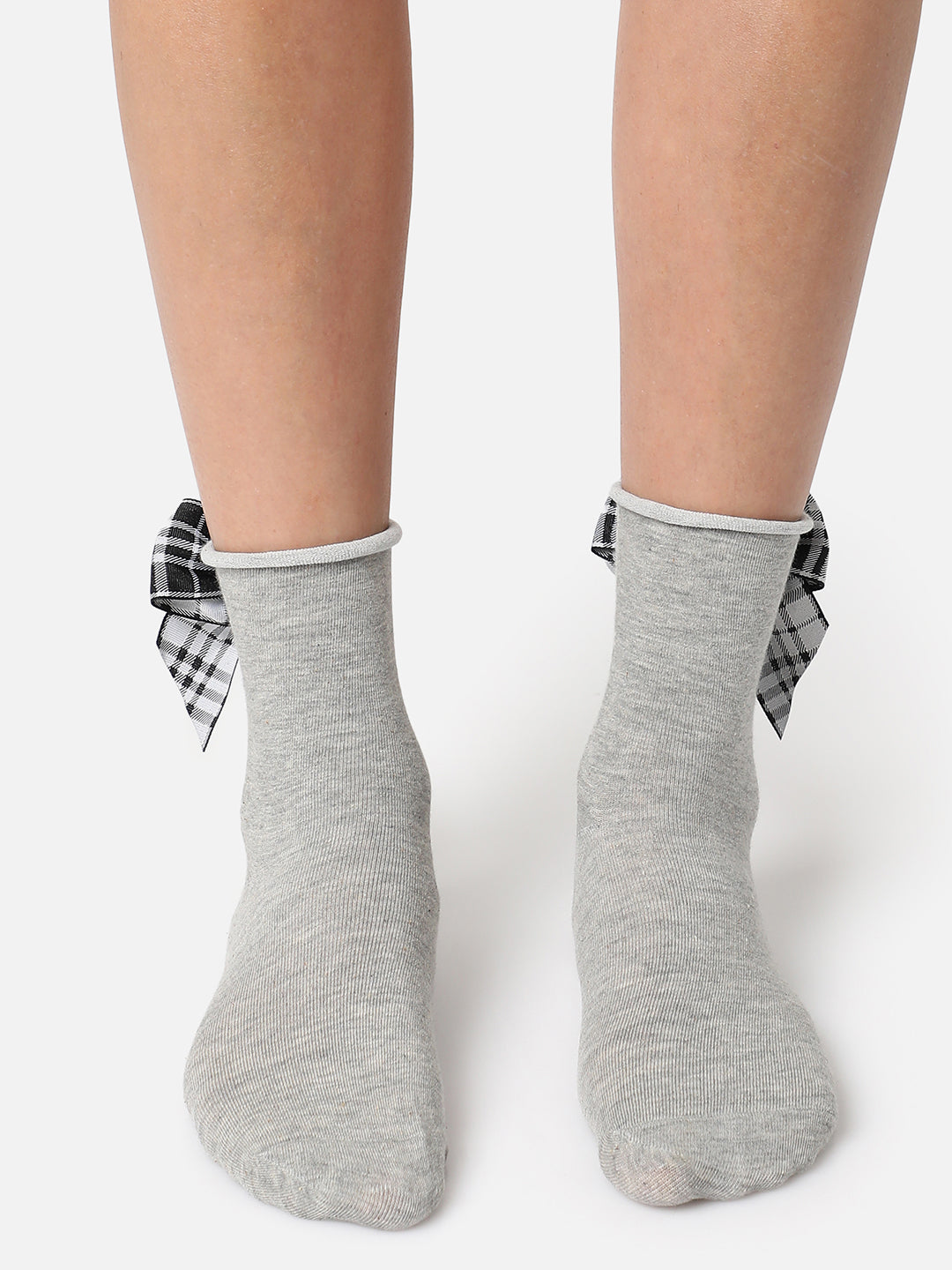 Set Of 2 Bow Ankle Length Socks