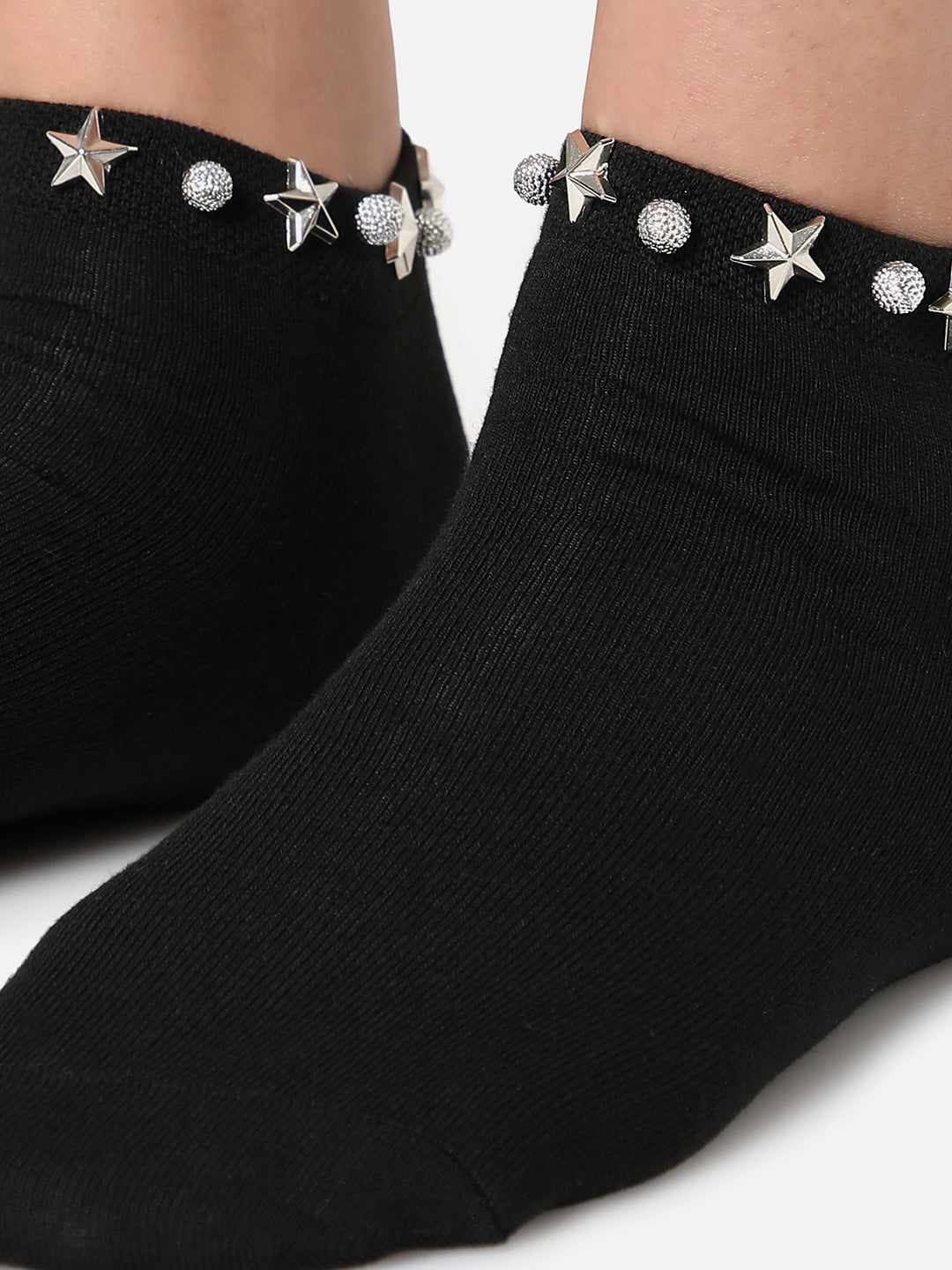 SET OF 2 BOW ANKLE LENGTH SOCKS