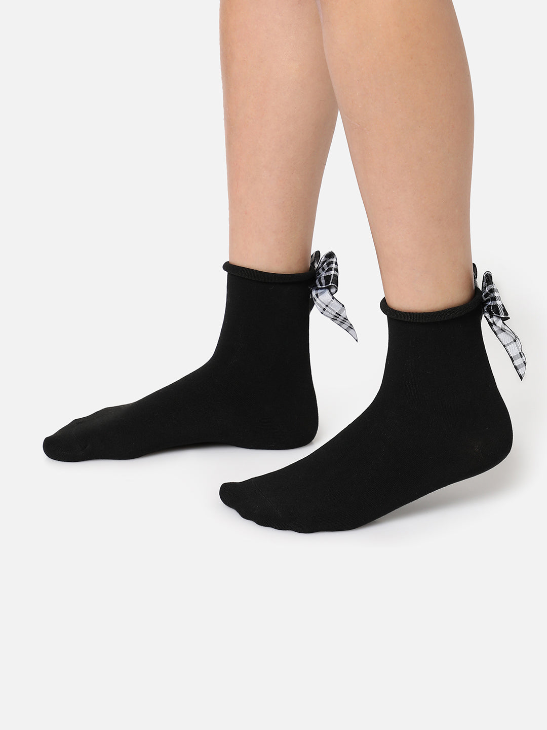 Set Of 2 Bow Ankle Length Socks