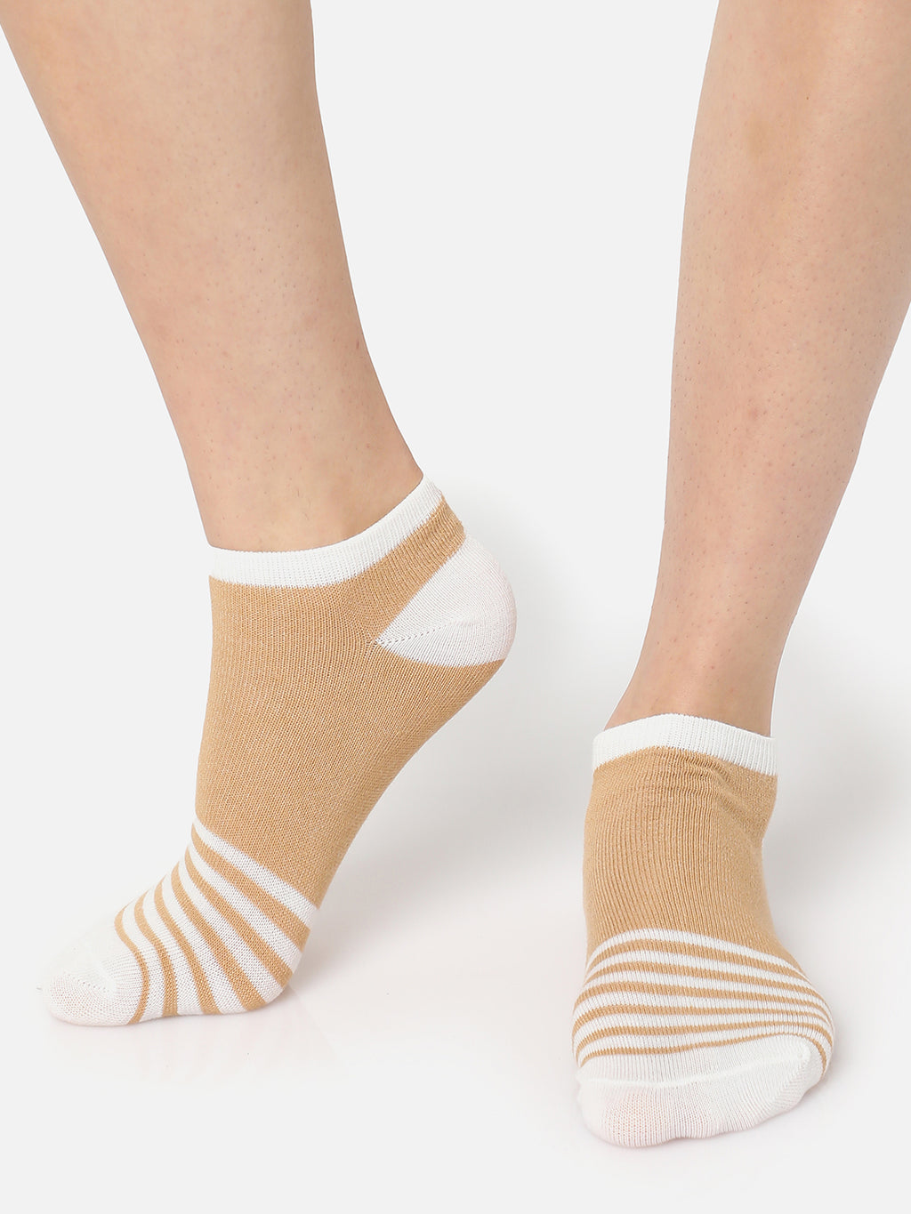 Set Of 5 Color Blocked Ankle Length Socks