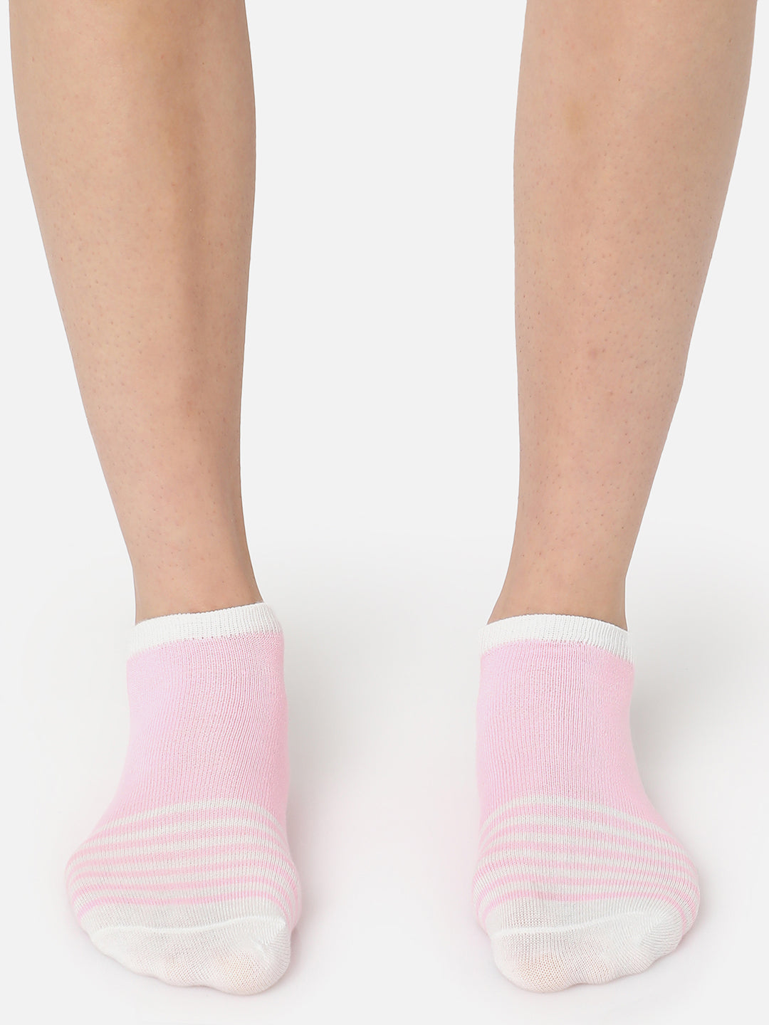 Set Of 5 Color Blocked Ankle Length Socks