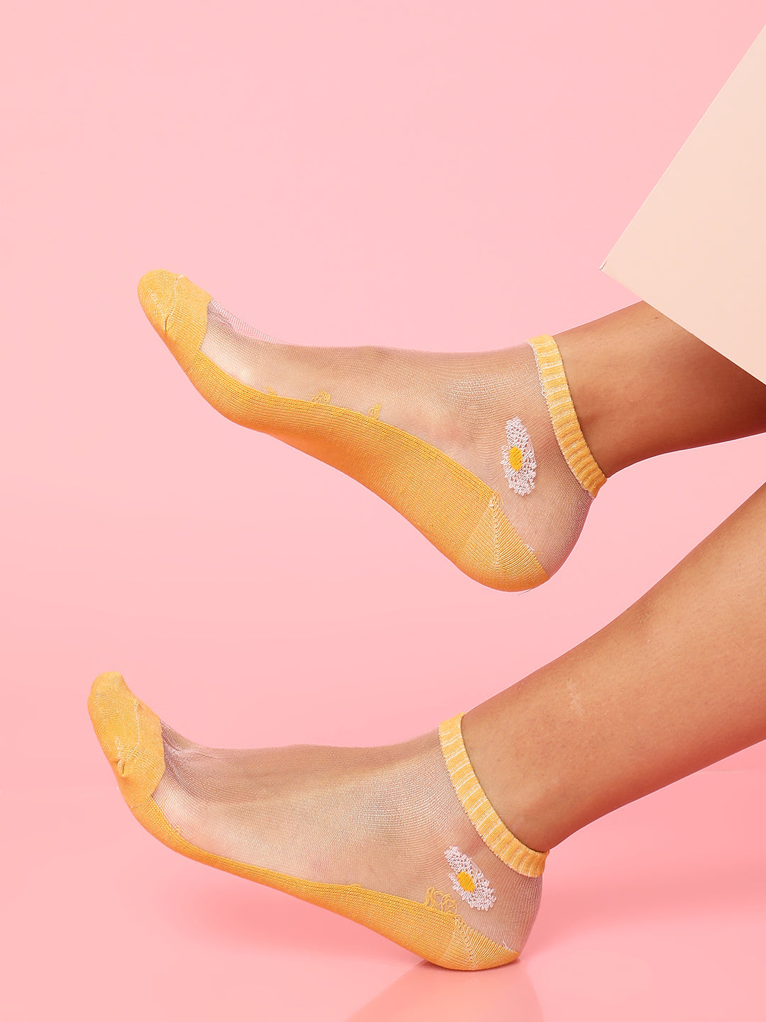 Set Of 5 Color Blocked Ankle Length Socks