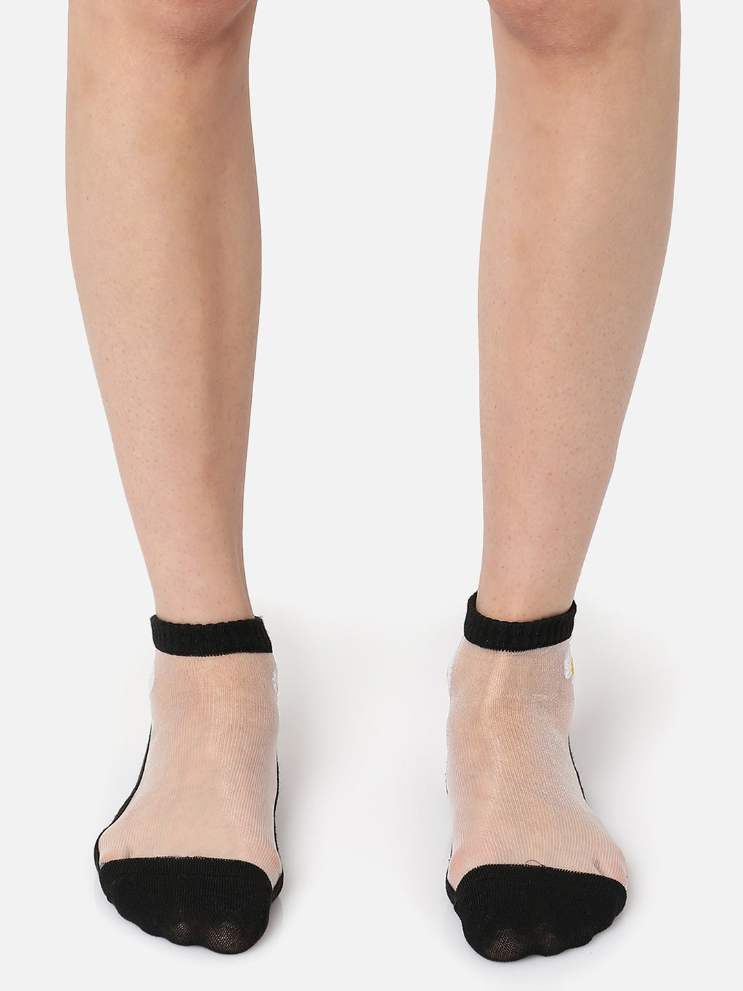 Set Of 5 Color Blocked Ankle Length Socks