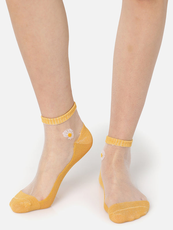 Set Of 5 Color Blocked Ankle Length Socks