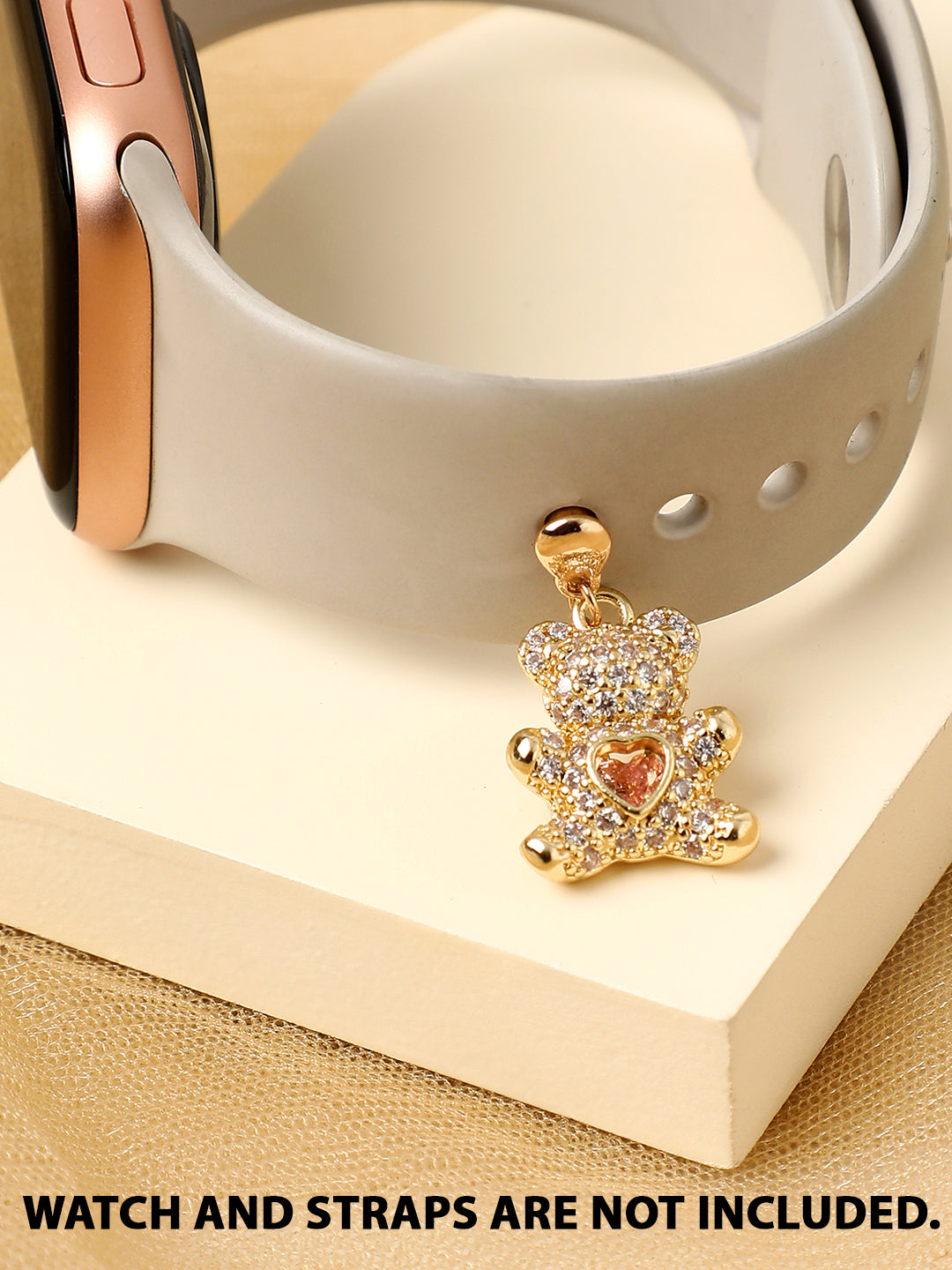 Winnie Bear Embellished Snap Button Charm