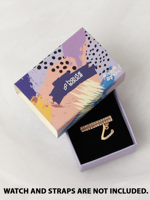 Liberty Initial Watch Charm - V