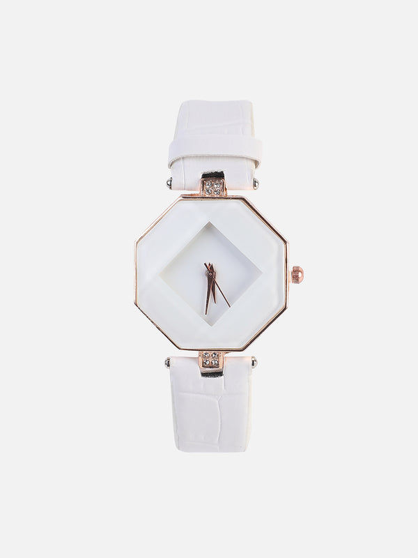 Aria White Watch Combo
