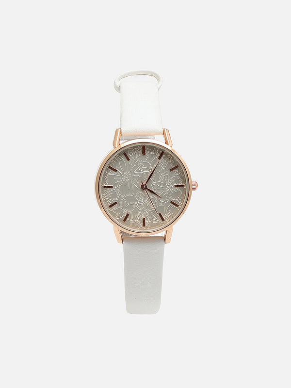 Eleanor White Watch Combo