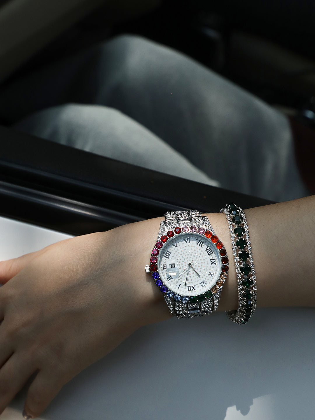 Aurora Silver Watch Combo
