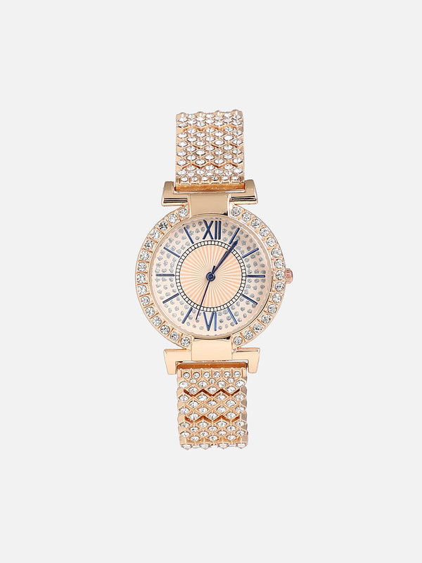Bryn Rose Gold Watch Combo