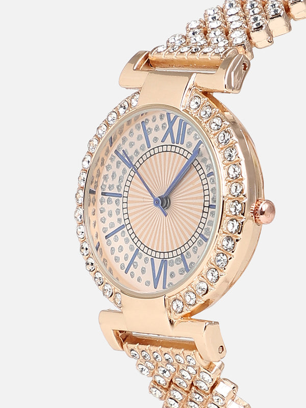 Bryn Rose Gold Watch Combo