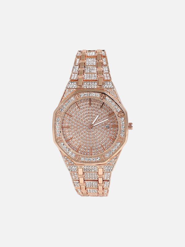 Valentine Rose Gold Watch Combo