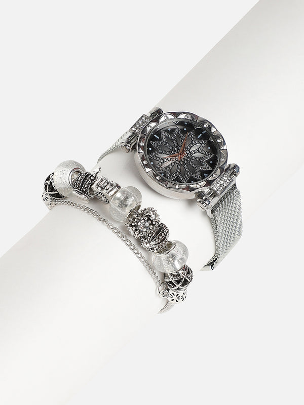 Ella Silver Watch Combo